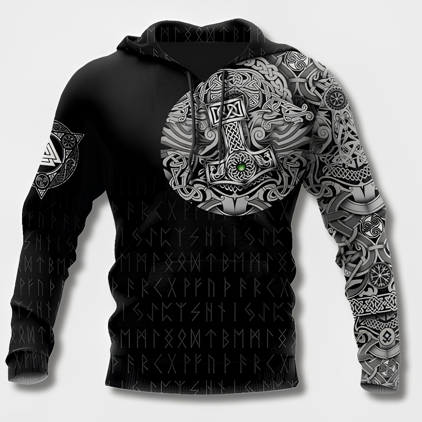 Men's Hoodie Viking Style with Cotton Hoodie