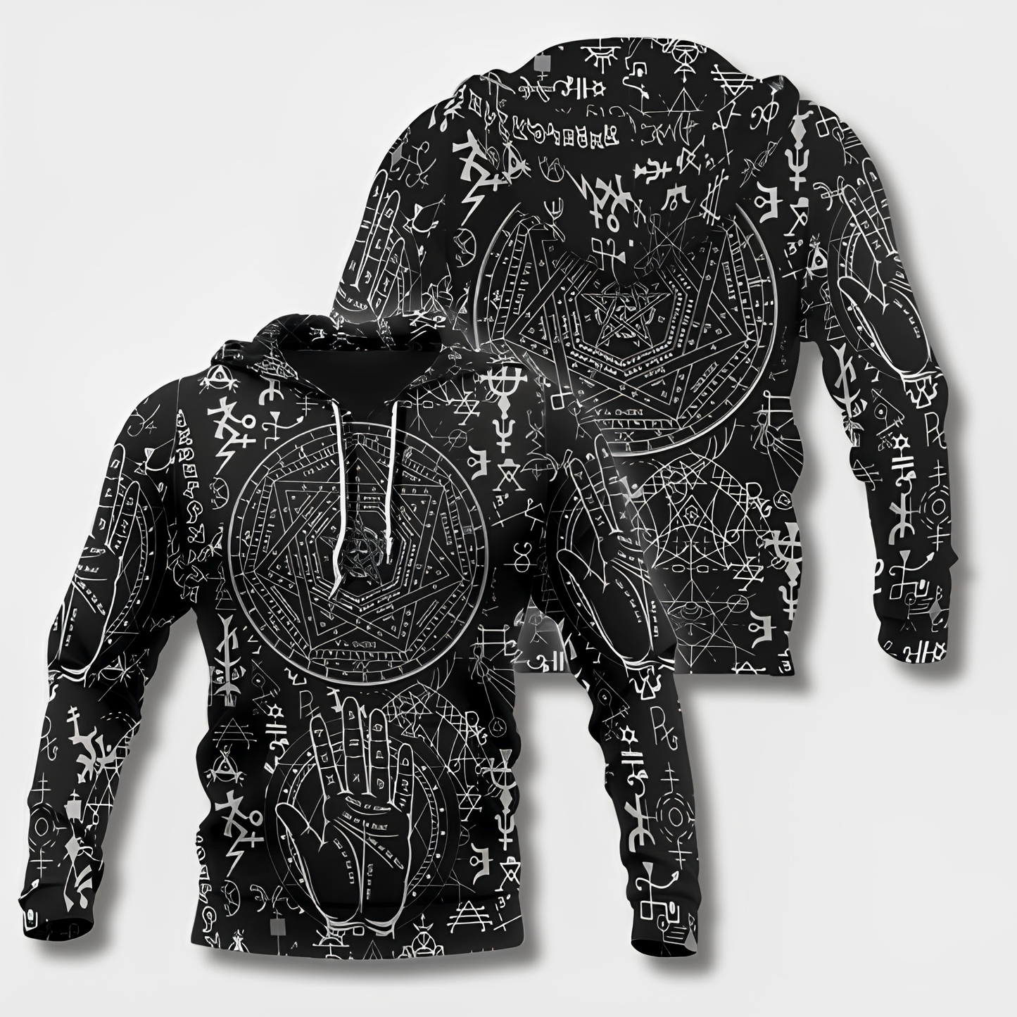 Men's Hoodie Viking Style with Cotton Hoodie