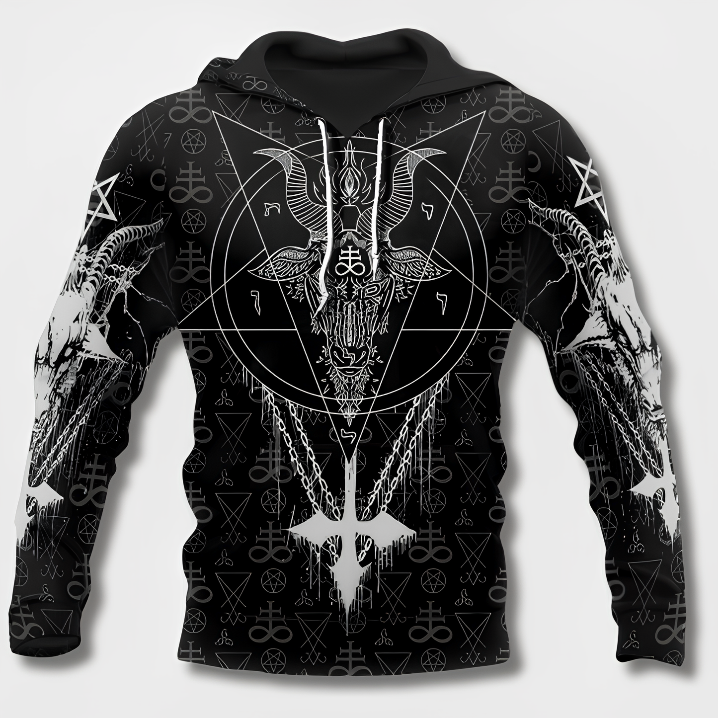 Men's Hoodie Viking Style with Cotton Hoodie