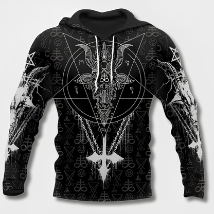 Men's Hoodie Viking Style with Cotton Hoodie