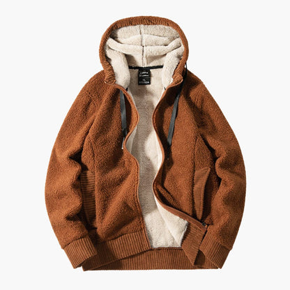 Men's Hoodie with Zipper and Padded Hood for Casual Comfort