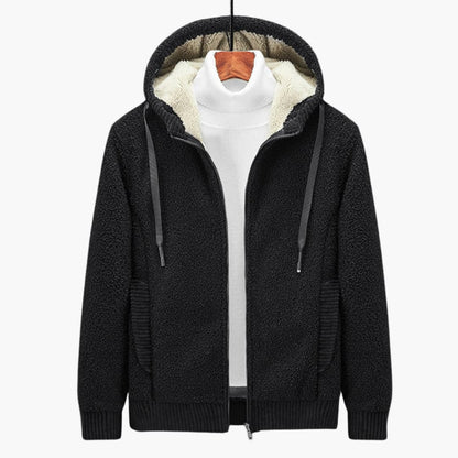 Men's Hoodie with Zipper and Padded Hood for Casual Comfort