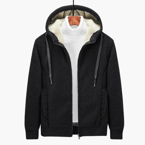 Men's Hoodie with Zipper and Padded Hood for Casual Comfort