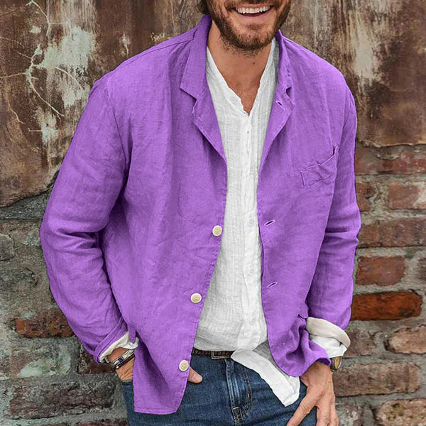 Men's Jacket Casual Light Linen Look Breathable Comfort
