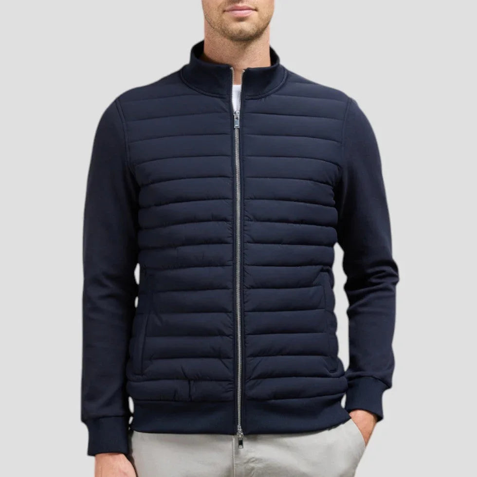 Men's Jacket Hybrid Quilted with Knitted Sleeves