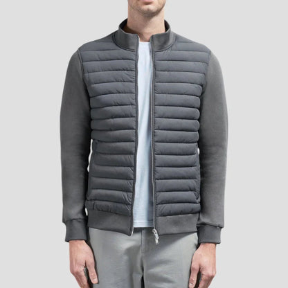 Men's Jacket Hybrid Quilted with Knitted Sleeves