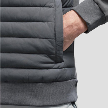 Men's Jacket Hybrid Quilted with Knitted Sleeves