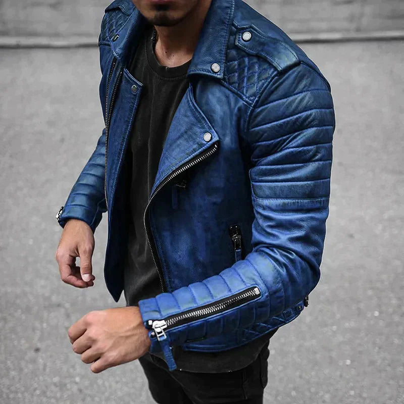 Men's Jacket Leather Stylish Urban Design Leather Style