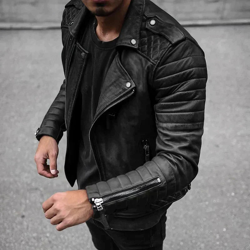 Men's Jacket Leather Stylish Urban Design Leather Style
