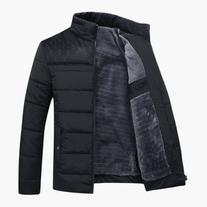 Men's Jacket Quilted With Standing Collar For Comfortable Style