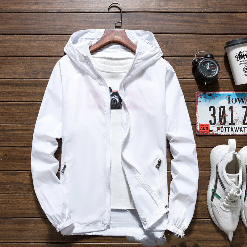 Men's Jacket Windproof With Adjustable Hood For Comfortable Protection