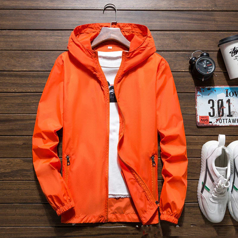 Men's Jacket Windproof With Adjustable Hood For Comfortable Protection