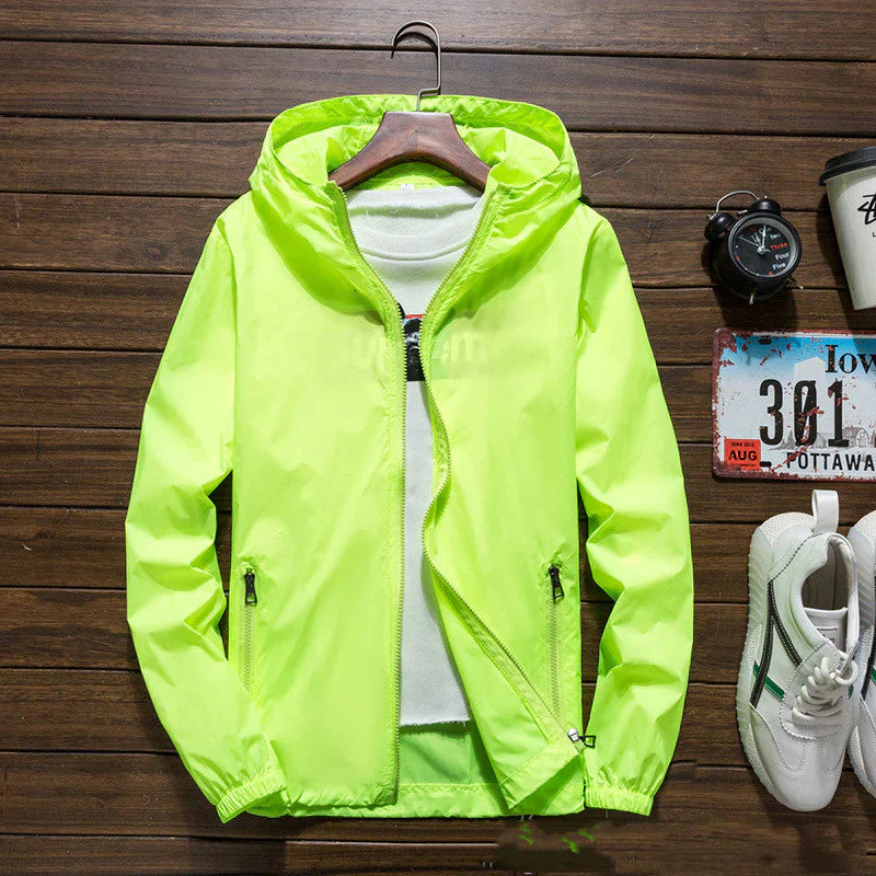 Men's Jacket Windproof With Adjustable Hood For Comfortable Protection