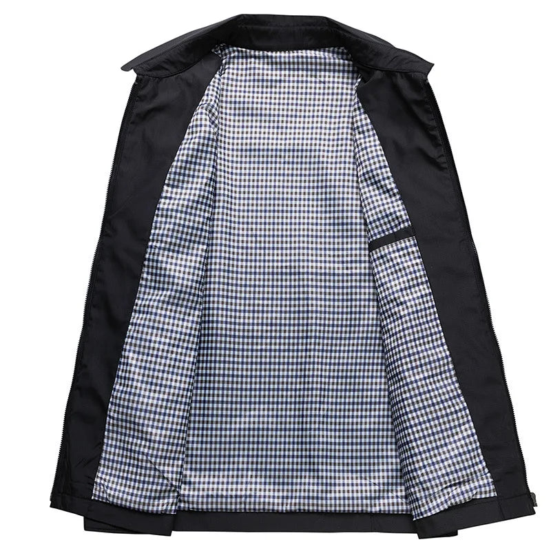 Men's Jacket Winter Business-inspired Cotton-Polyester