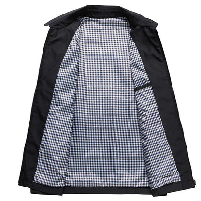 Men's Jacket Winter Business-inspired Cotton-Polyester
