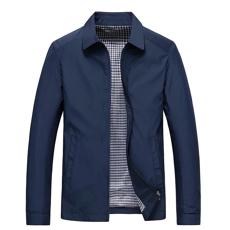 Men's Jacket Winter Business-inspired Cotton-Polyester
