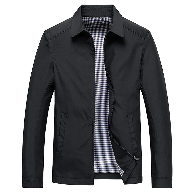 Men's Jacket Winter Business-inspired Cotton-Polyester