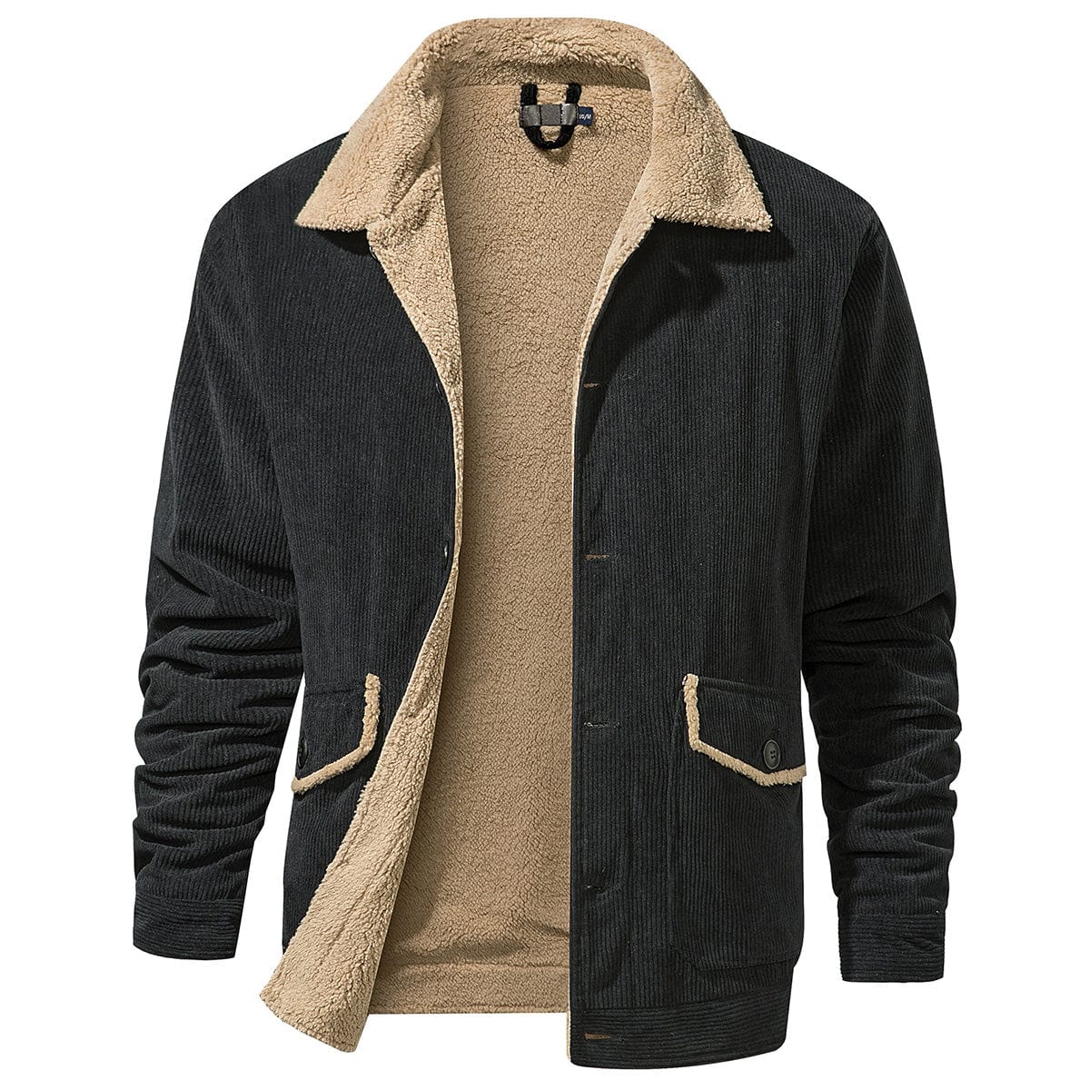 Men's Jacket Winter Weatherproof Polyester with Fleece Lining