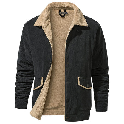 Men's Jacket Winter Weatherproof Polyester with Fleece Lining