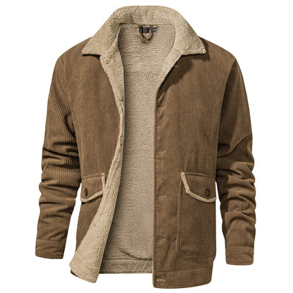 Men's Jacket Winter Weatherproof Polyester with Fleece Lining
