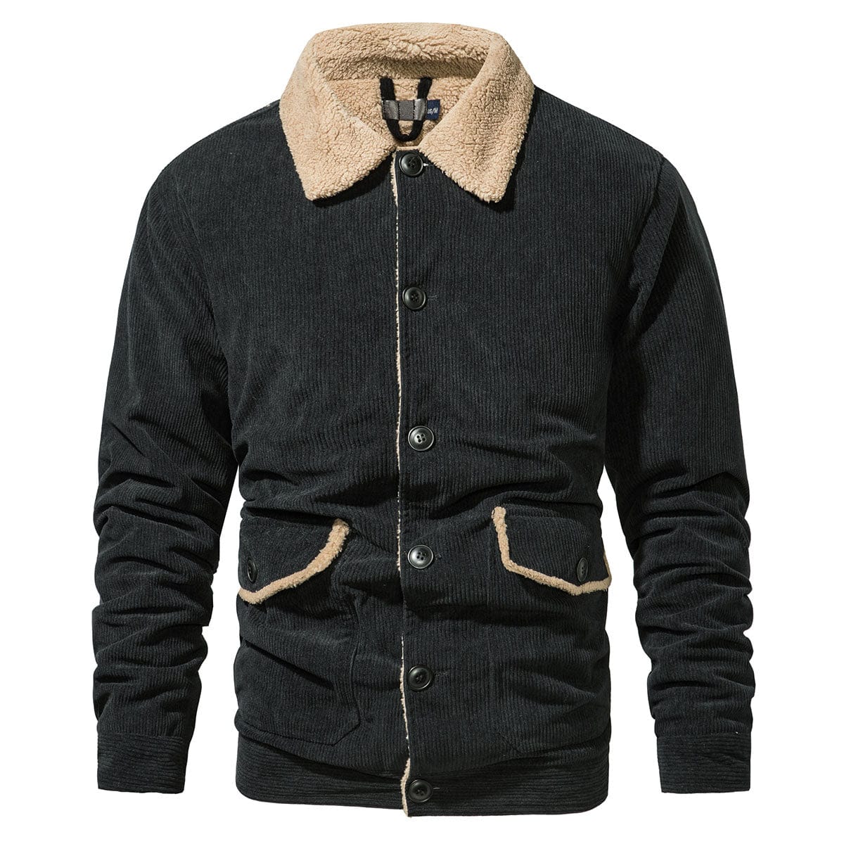 Men's Jacket Winter Weatherproof Polyester with Fleece Lining
