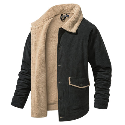 Men's Jacket Winter Weatherproof Polyester with Fleece Lining