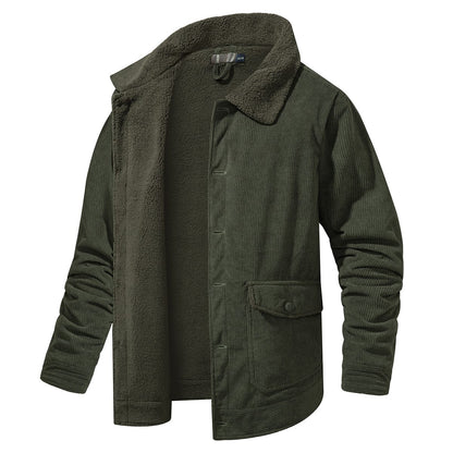Men's Jacket Winter Weatherproof Polyester with Fleece Lining