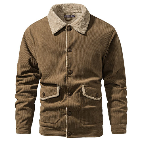 Men's Jacket Winter Weatherproof Polyester with Fleece Lining