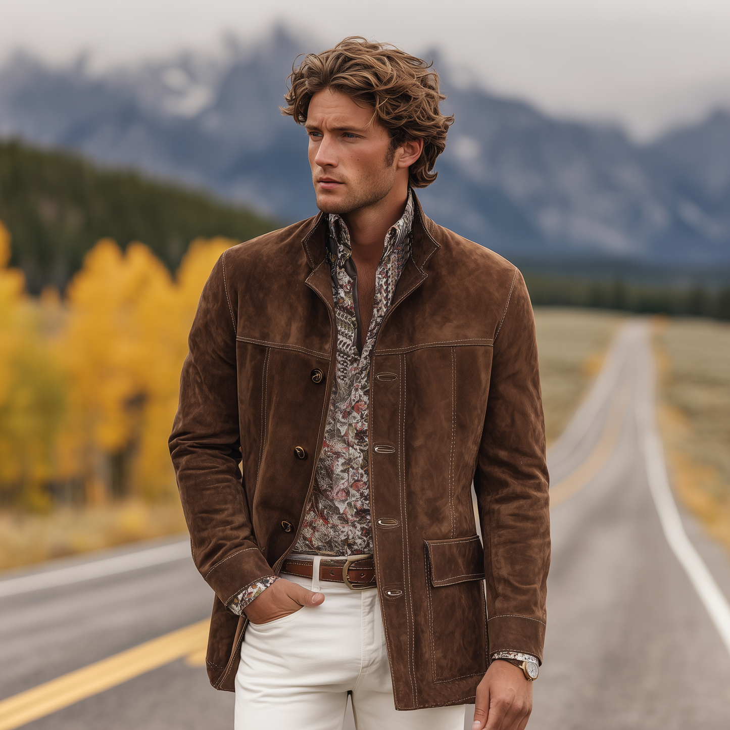 Men's Jacket with Reverses and Tough Design