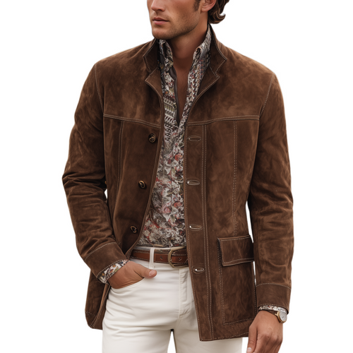 Men's Jacket with Reverses and Tough Design