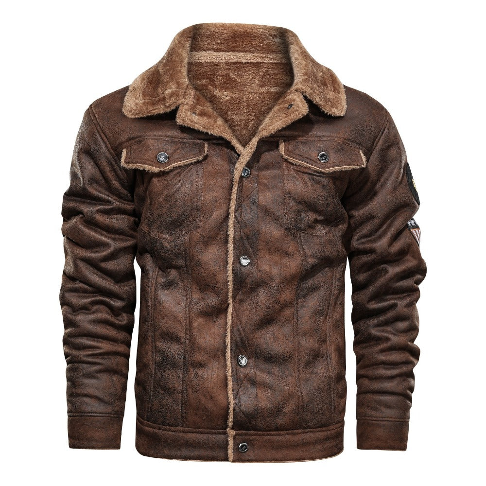 Men's Jacket with Sherpa lining and Rugged Style