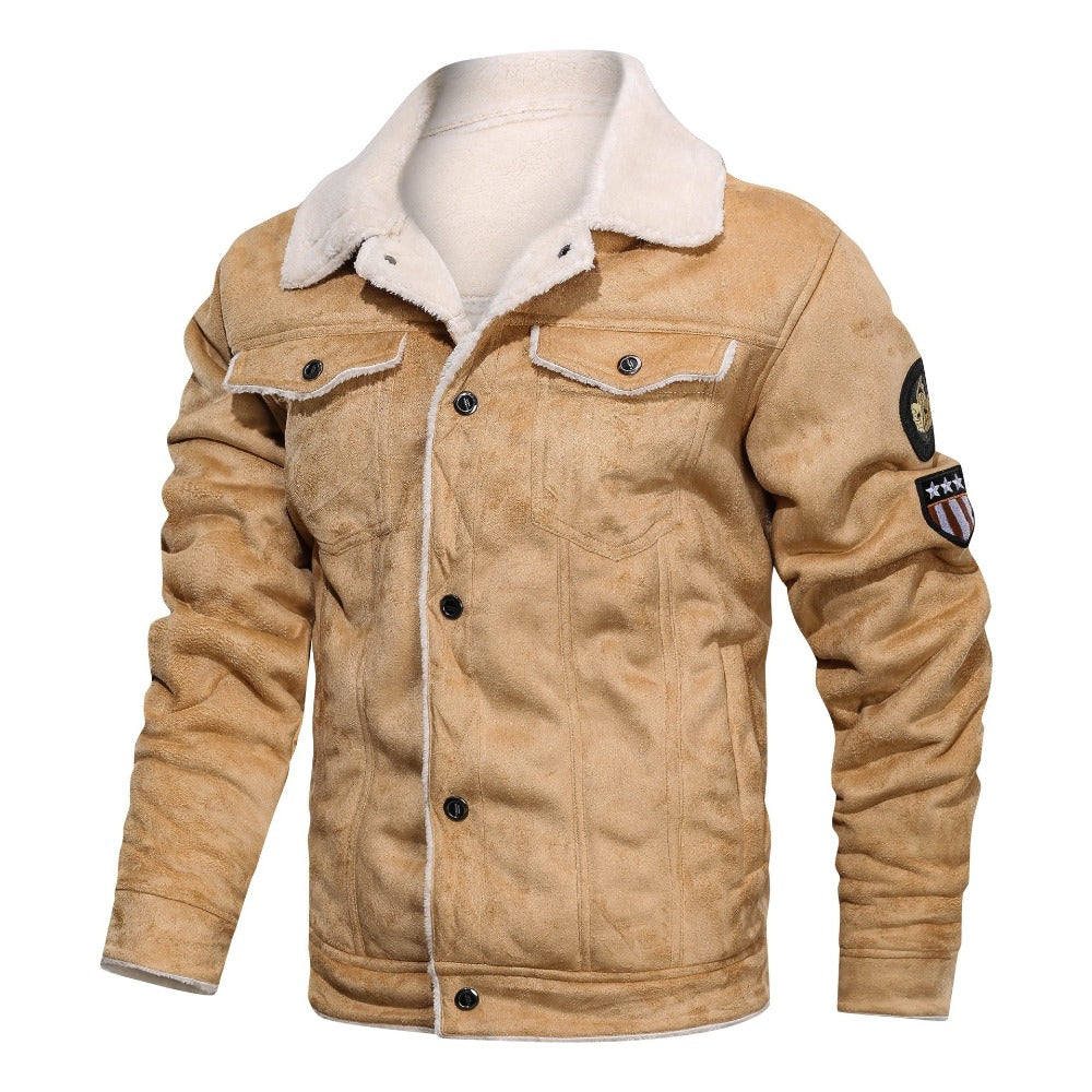 Men's Jacket with Sherpa lining and Rugged Style