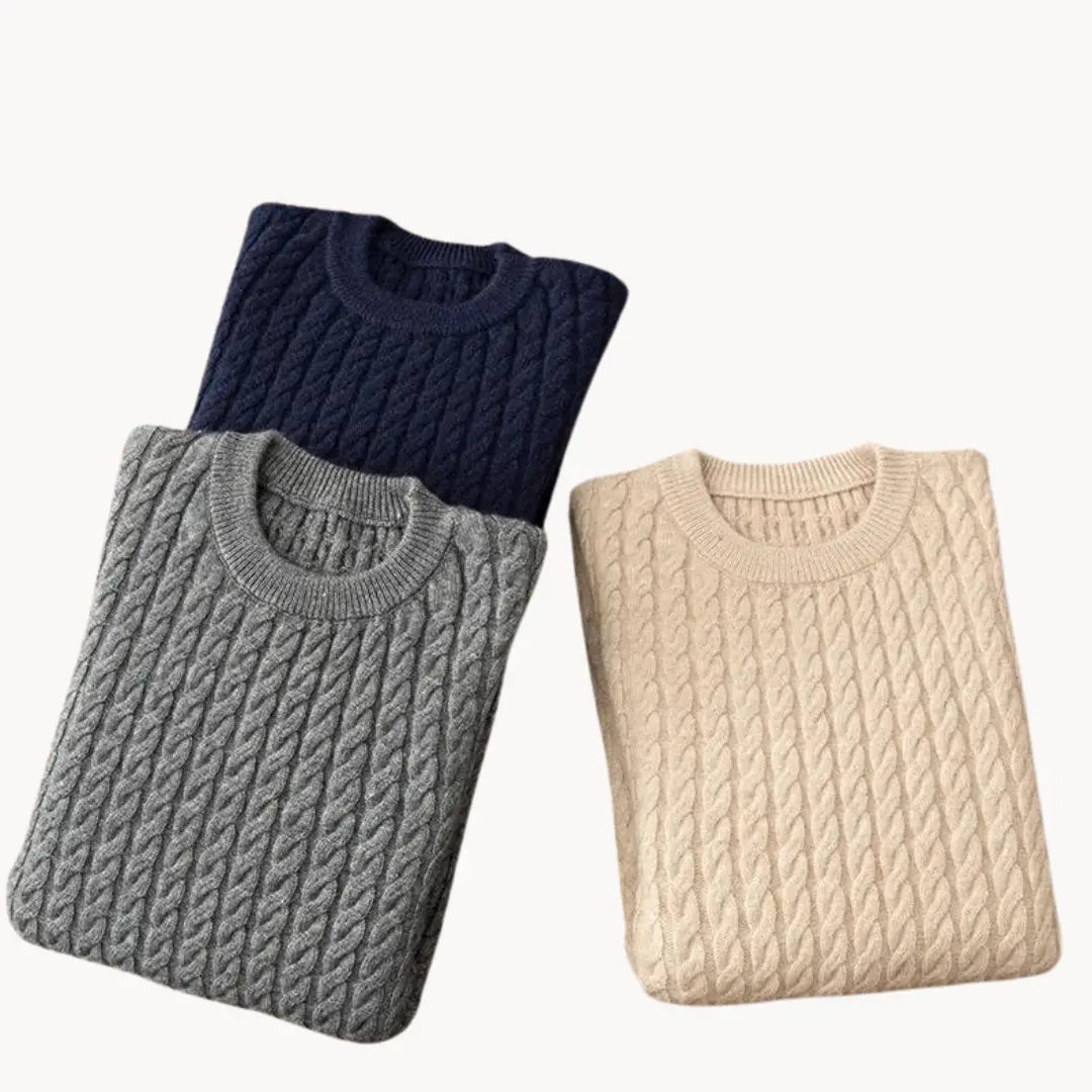 Men's Knitted Sweater Crewneck Warm