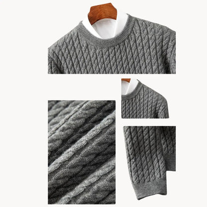 Men's Knitted Sweater Crewneck Warm