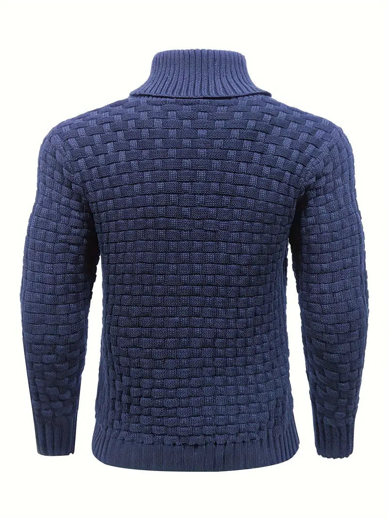 Men's Knitted Sweater Elegant Cotton and Acrylic