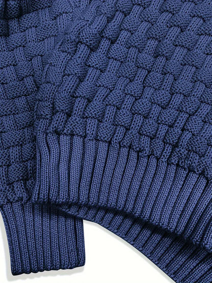 Men's Knitted Sweater Elegant Cotton and Acrylic