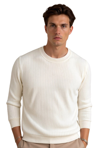 Men's Knitted Sweater Ribbed Style