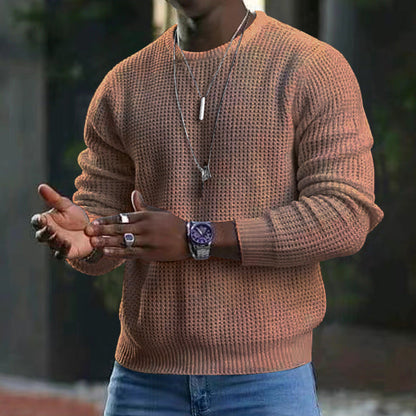 Men's Knitted Sweater Round Neck Comfortable