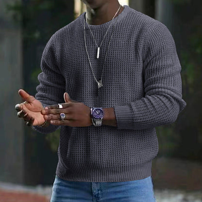 Men's Knitted Sweater Round Neck Comfortable