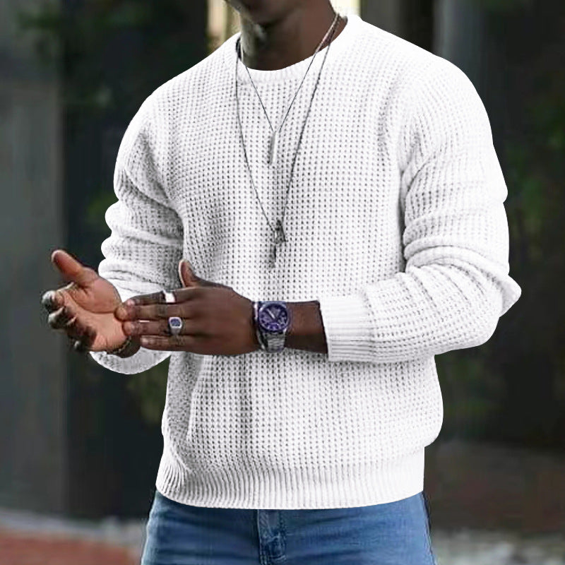 Men's Knitted Sweater Round Neck Comfortable