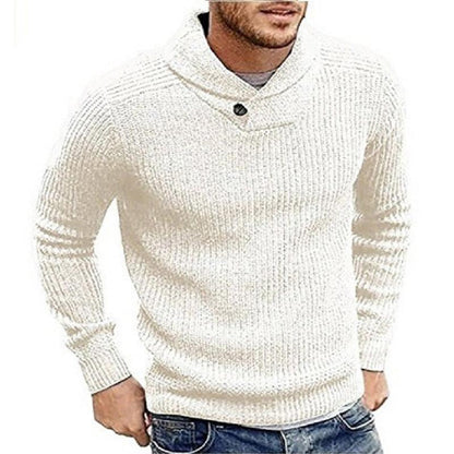 Men's Knitted Sweater Round Neck Modern