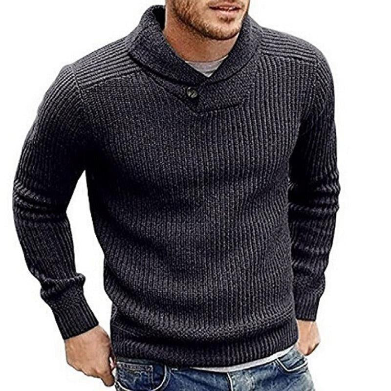 Men's Knitted Sweater Round Neck Modern