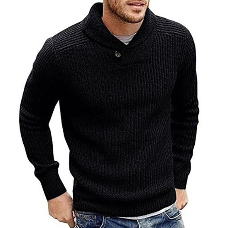 Men's Knitted Sweater Round Neck Modern