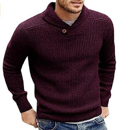 Men's Knitted Sweater Round Neck Modern