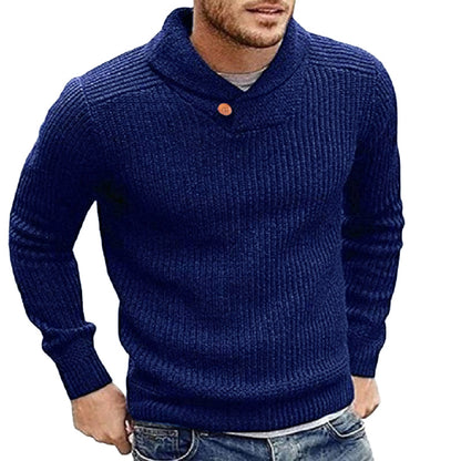 Men's Knitted Sweater Round Neck Modern