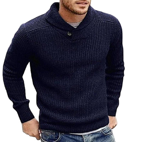 Men's Knitted Sweater Round Neck Modern