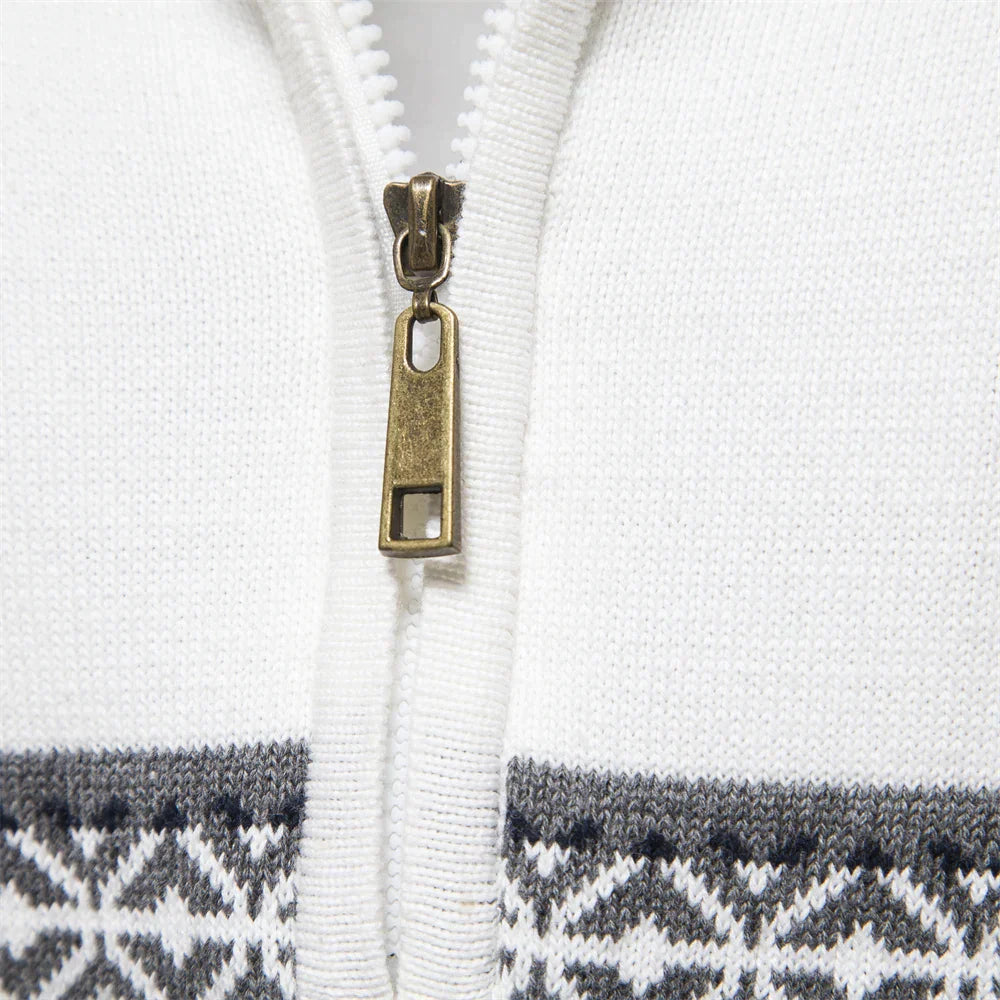 Men's Knitted Sweater with Retro Pattern