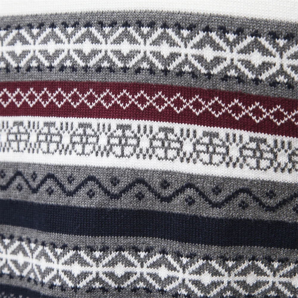 Men's Knitted Sweater with Retro Pattern