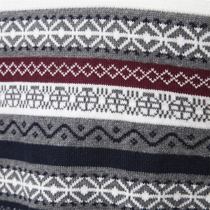 Men's Knitted Sweater with Retro Pattern