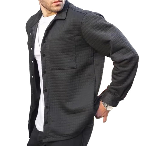 Men's Leisure Jacket Quilted with Button Placket